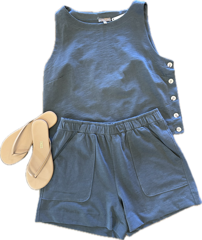 Side Button Tank in dusk by Lilla P