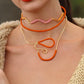 Sauce Threaded Choker Necklace in black/gold by Bamboleira