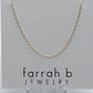 Charm Bar- Dainty Gold Filled Necklace Chain in gold by Farrah B