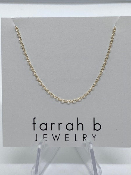 Charm Bar- Dainty Gold Filled Necklace Chain in gold by Farrah B