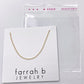 Charm Bar- Dainty Gold Filled Necklace Chain in gold by Farrah B