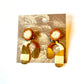 Mini Eos Earrings in ochre & white by Bamboleira
