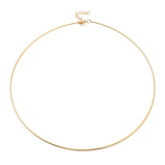 Charm Bar-Wire Choker Necklace in gold by Farrah B