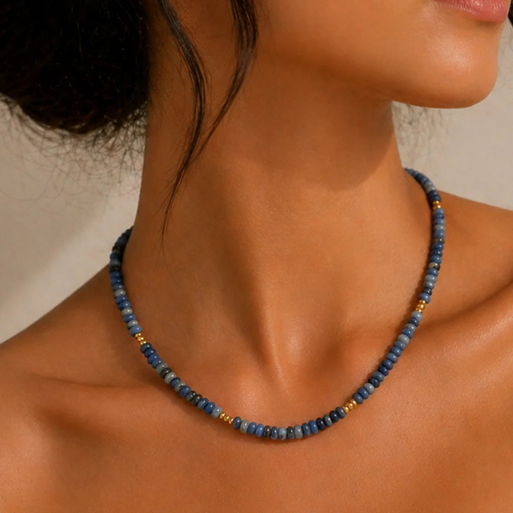 Into the Blue Necklace in gold by Splash