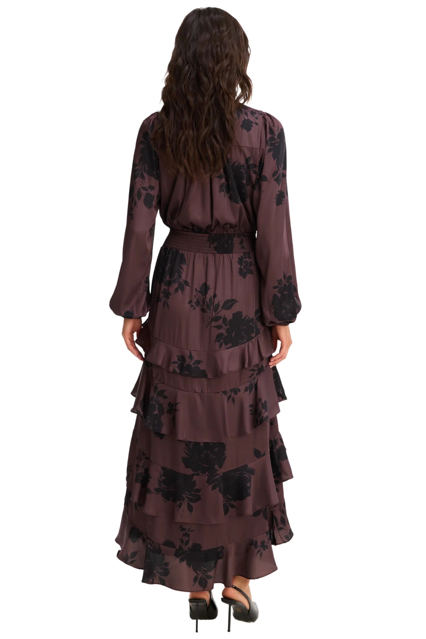 Josie Printed Dress in brown floral by Allison