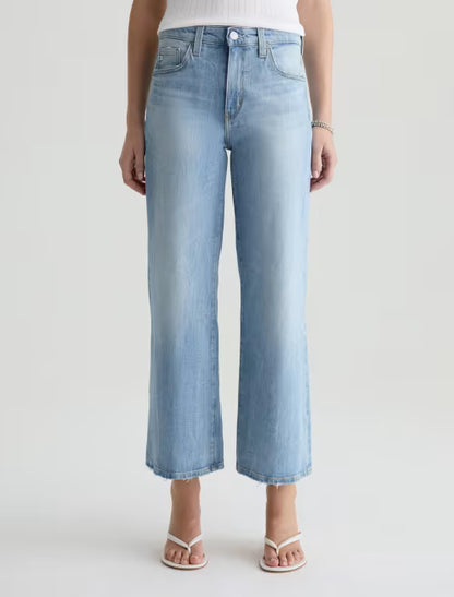 Saige High Rise Wide Leg Crop in kings river by AG