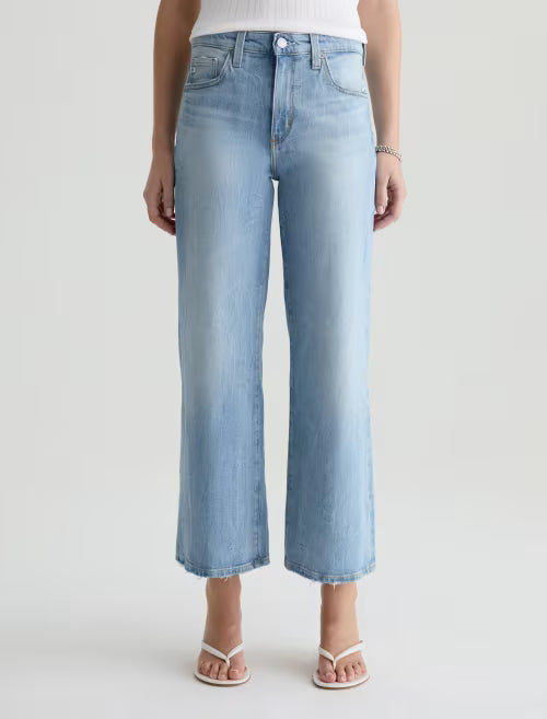 Saige High Rise Wide Leg Crop in kings river by AG