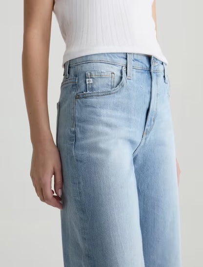 Saige High Rise Wide Leg Crop in kings river by AG
