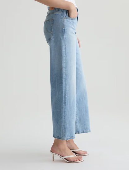 Saige High Rise Wide Leg Crop in kings river by AG