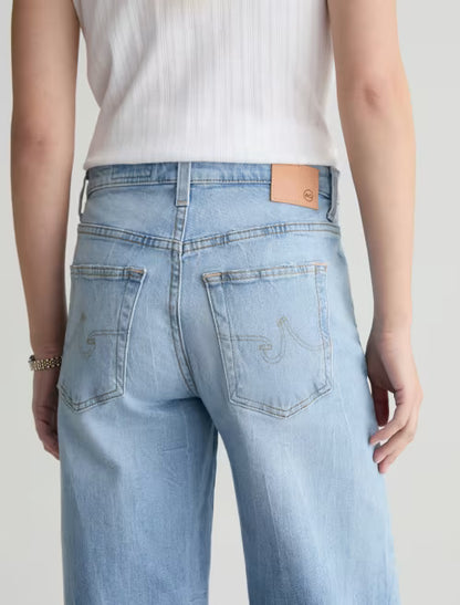 Saige High Rise Wide Leg Crop in kings river by AG
