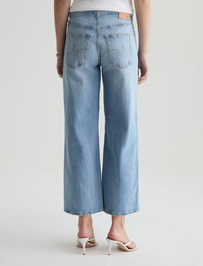 Saige High Rise Wide Leg Crop in kings river by AG