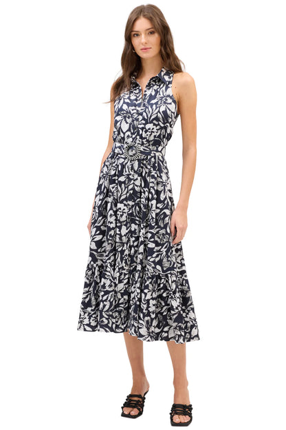Juniper Midi Dress in black/ivory by Allison