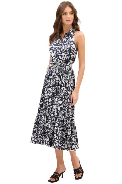 Juniper Midi Dress in black/ivory by Allison