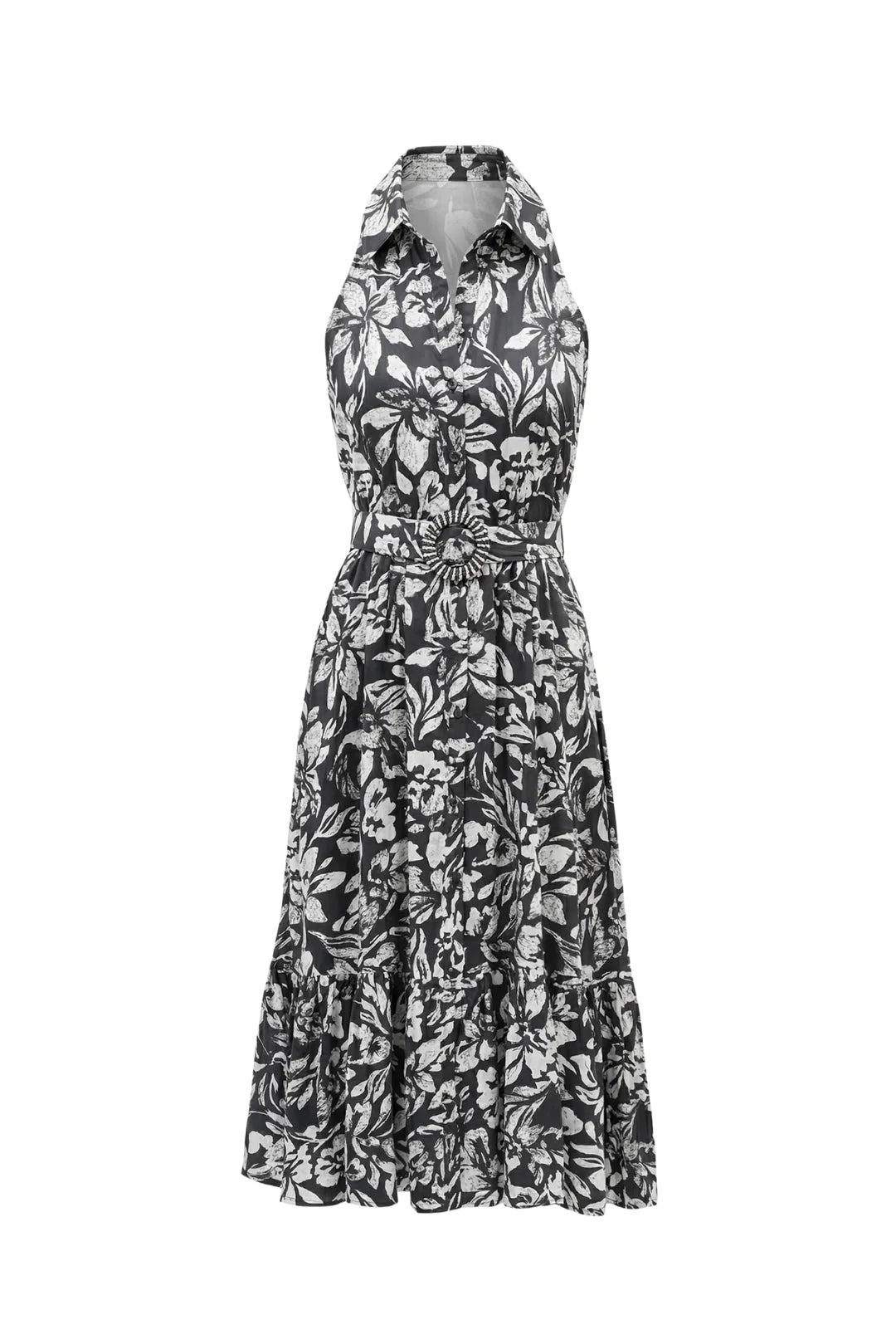 Juniper Midi Dress in black/ivory by Allison