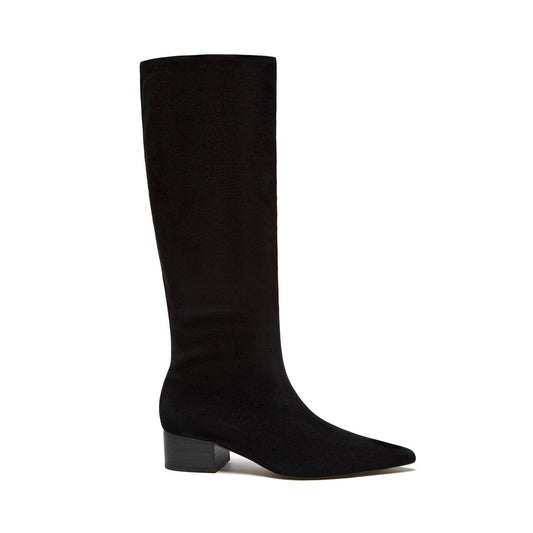 Kaias Suede Tall Boot in black by Silent D