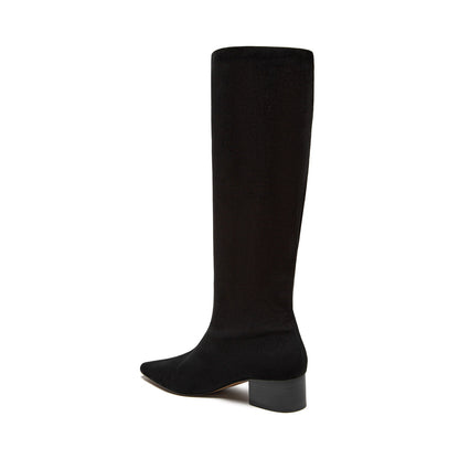 Kaias Suede Tall Boot in black by Silent D