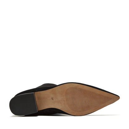 Kaias Suede Tall Boot in black by Silent D
