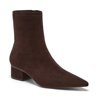 Kali Suede Bootie in chocolate by Silent D
