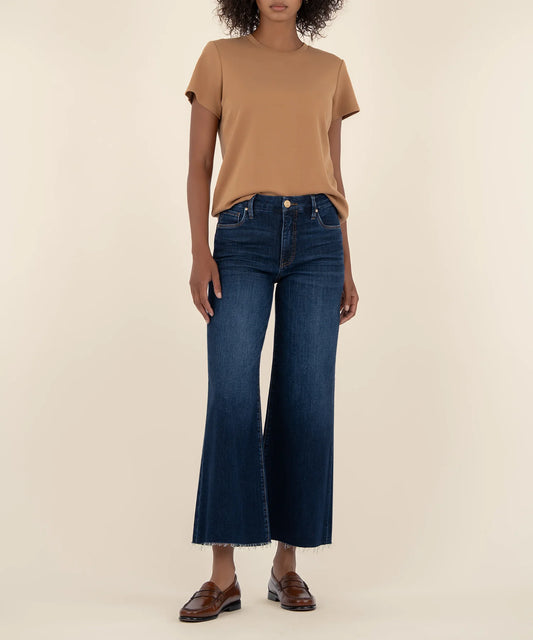 Meg High Rise Wide Leg Raw Hem in innoxious by KUT