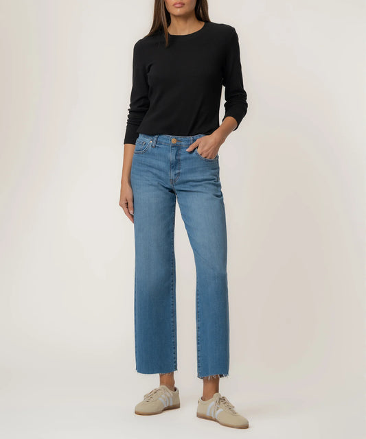 Charlotte High Rise Wide Leg Jean in soaring by KUT