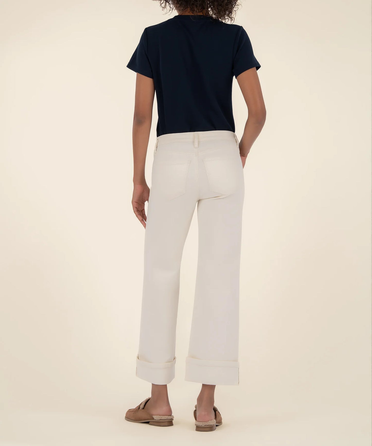 Meg High Rise Wide Leg in candle by KUT