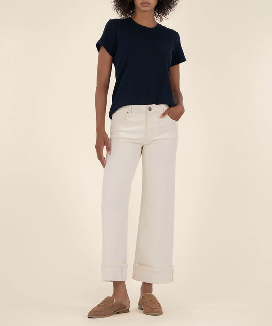 Meg High Rise Wide Leg in candle by KUT