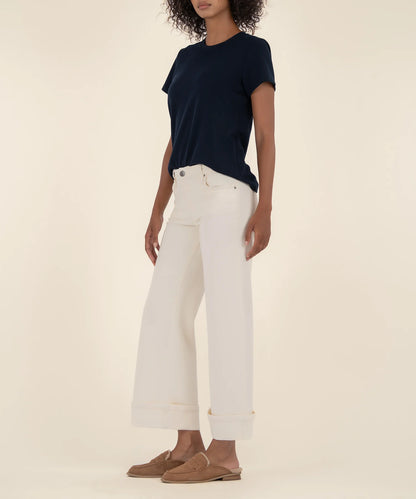 Meg High Rise Wide Leg in candle by KUT