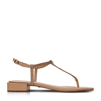 Maggie Thong Simple Leather Sandal in cru by Carrano