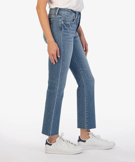 Kelsey High Rise Fab Ab Ankle Flare in chivalrous by KUT Denim