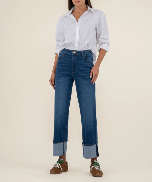 Sienna High Rise Straight Leg Jean in admire by KUT