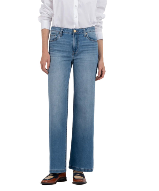 Jean High Rise Wide leg in Dense by KUT