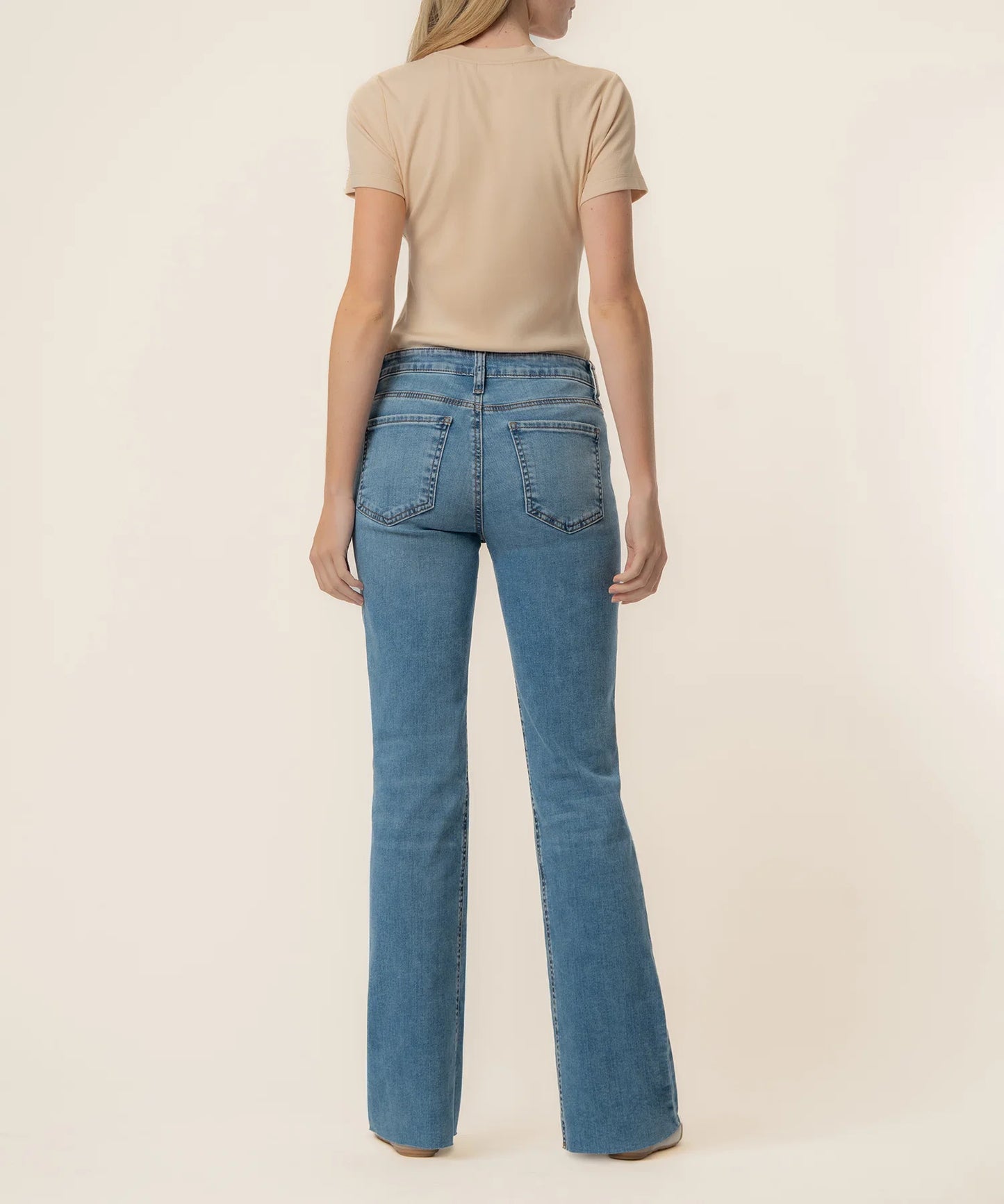 Kelly High Rise Kick Flare in legend by KUT