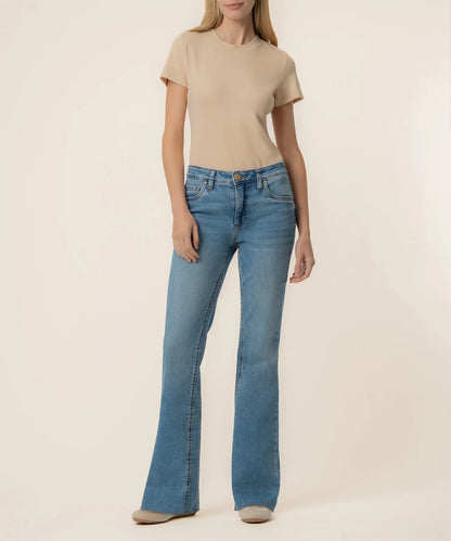 Kelly High Rise Kick Flare in legend by KUT