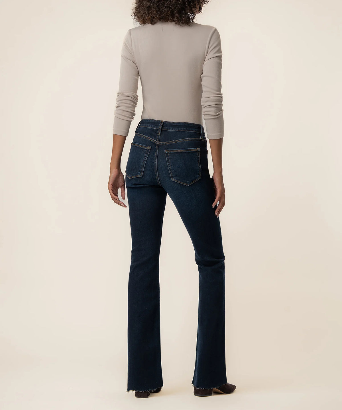 Ana High Rise Flare Jean in wave by KUT