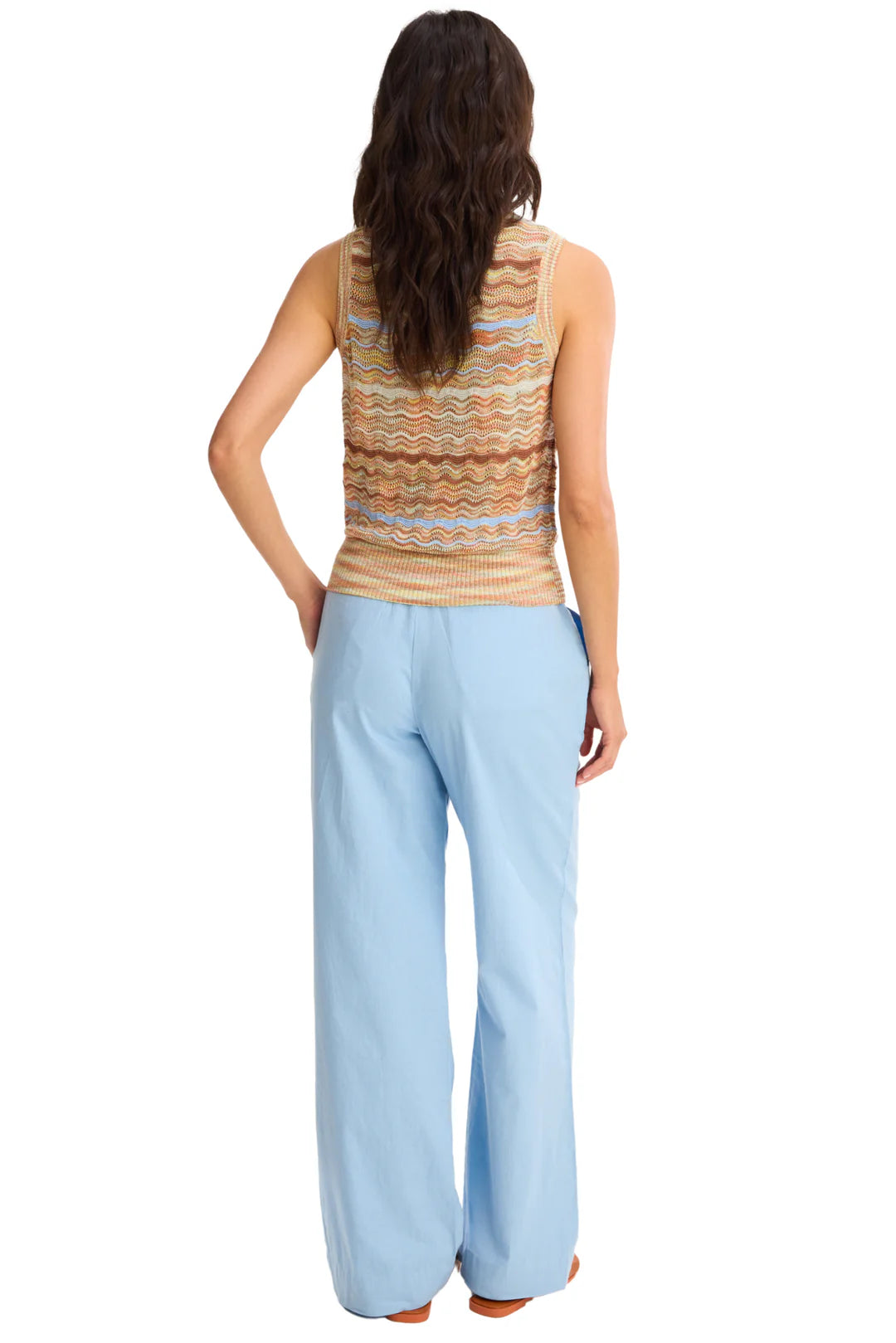 Kya Sweater Vest in blue multi by Allison