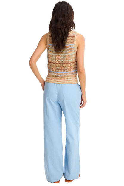 Kya Sweater Vest in blue multi by Allison