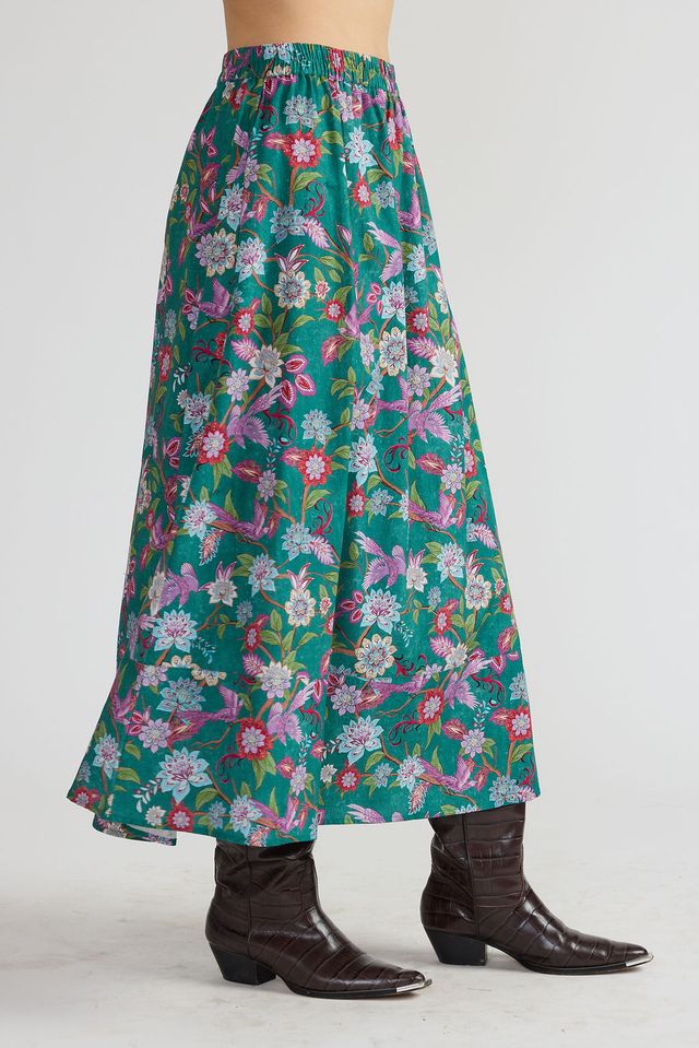 Marisol Maxi Skirt in jewel garden by Double A