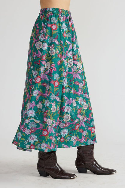Marisol Maxi Skirt in jewel garden by Double A