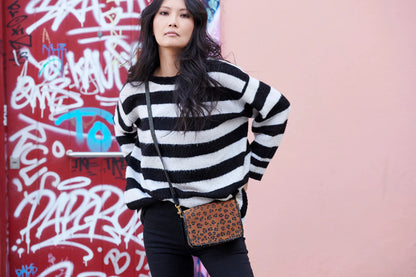 Ochre Leopard Mini Mia Crossbody in mustard by Kempton