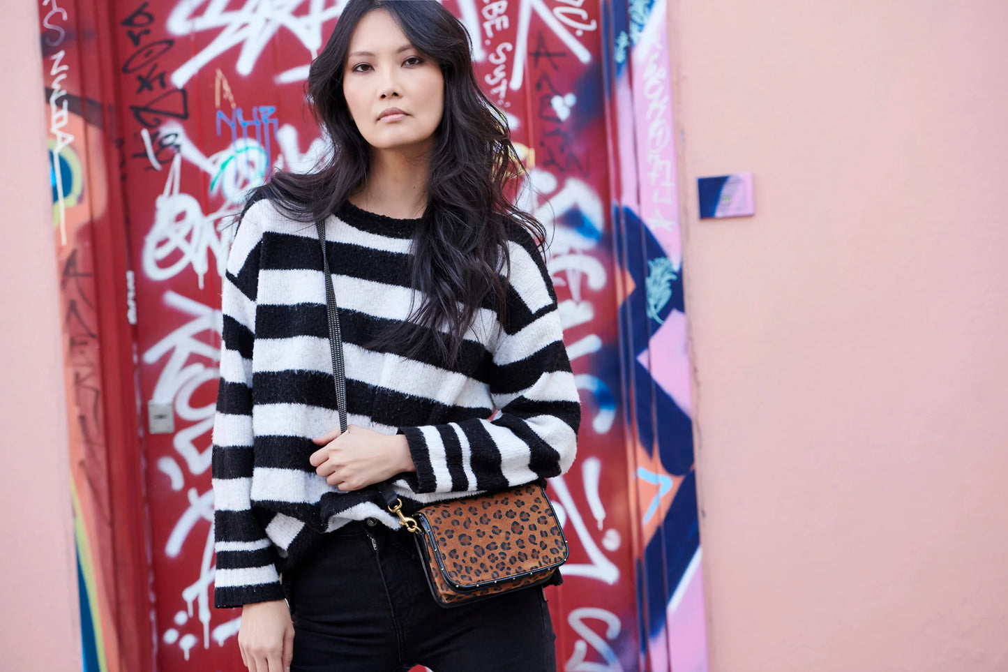 Ochre Leopard Mini Mia Crossbody in mustard by Kempton