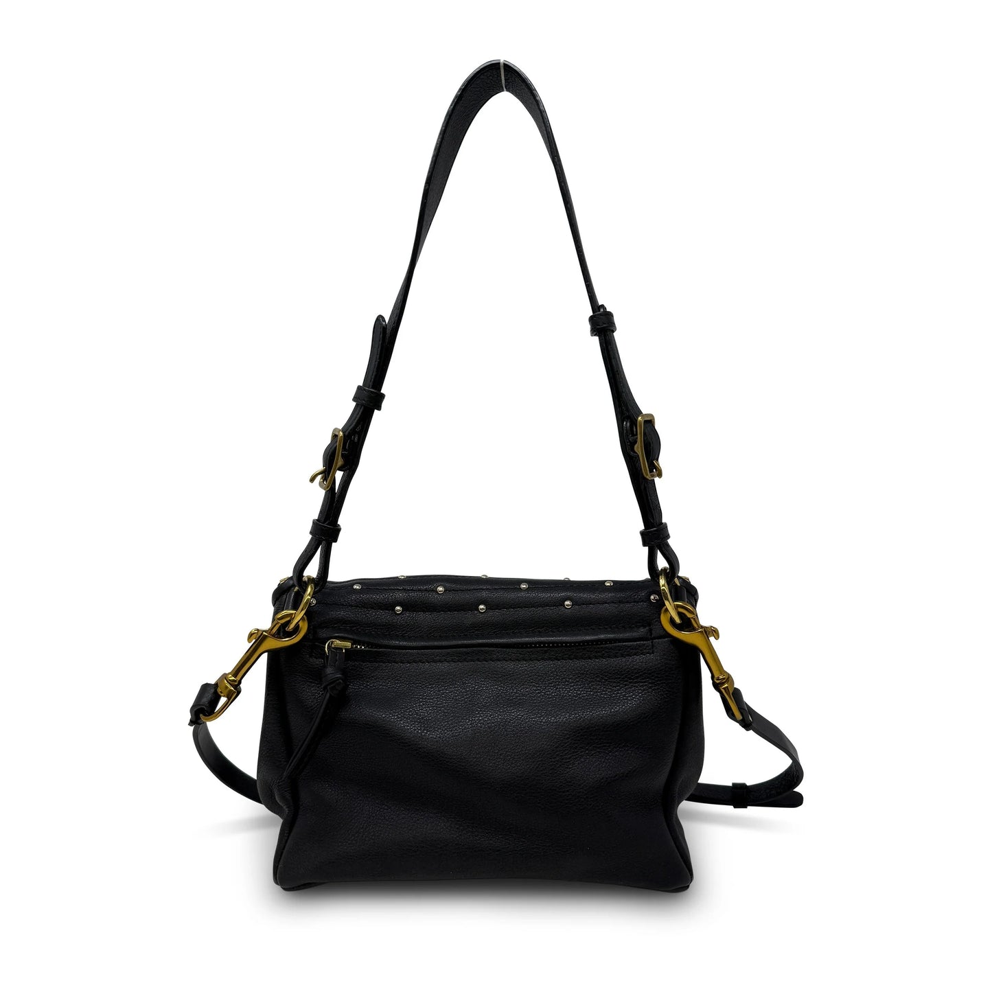 Mini Rough Night Quilted Stud Crossbody in black by Kempton