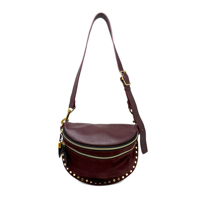Inez Studded Belt Bag in zinfandel by Kempton