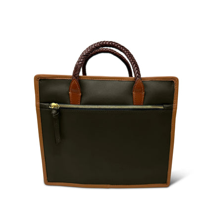 474 Holdall Bag in olive suede by Kempton