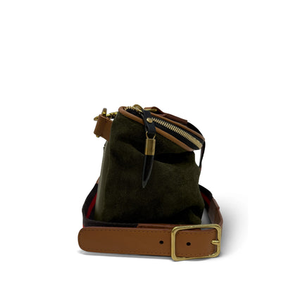 Mini Windbourne Crossbody in olive suede by Kempton