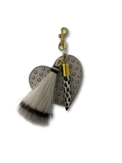 I Heart U Bag Charm in chalk by Kempton