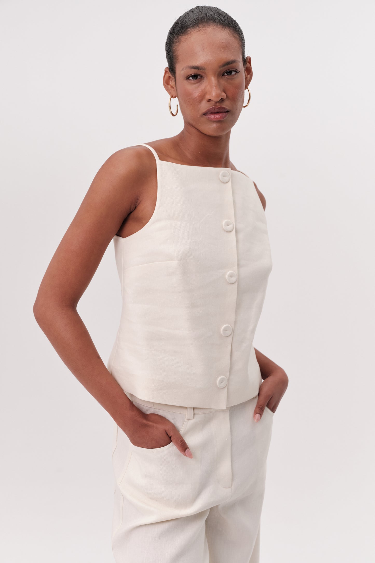 Rebecca Blouse in cream by Exquise