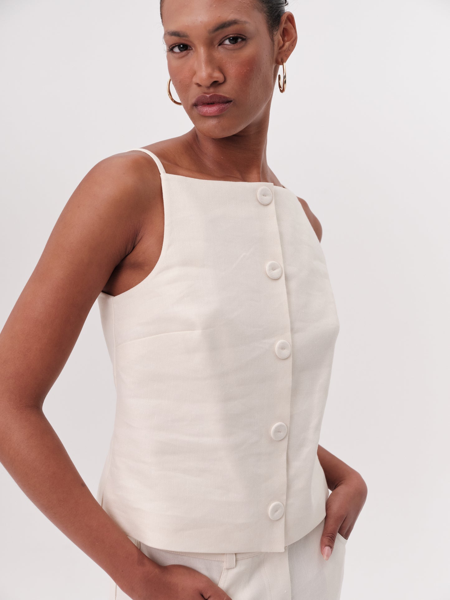 Rebecca Blouse in cream by Exquise