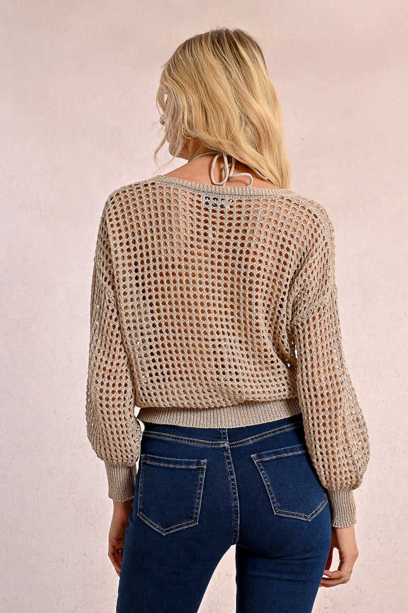 Lightweight Sweater in beige by Molly Bracken
