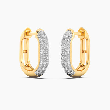 Lab-Grown Diamond U Huggies Earrings in gold by Ella Stein