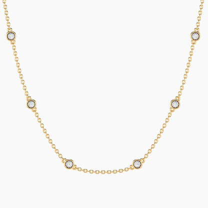 Lab-Grown Dot to Dot Chain Necklace in gold by Ella Stein